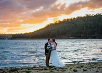 Amazing Sunset over the Lake Backdrop
